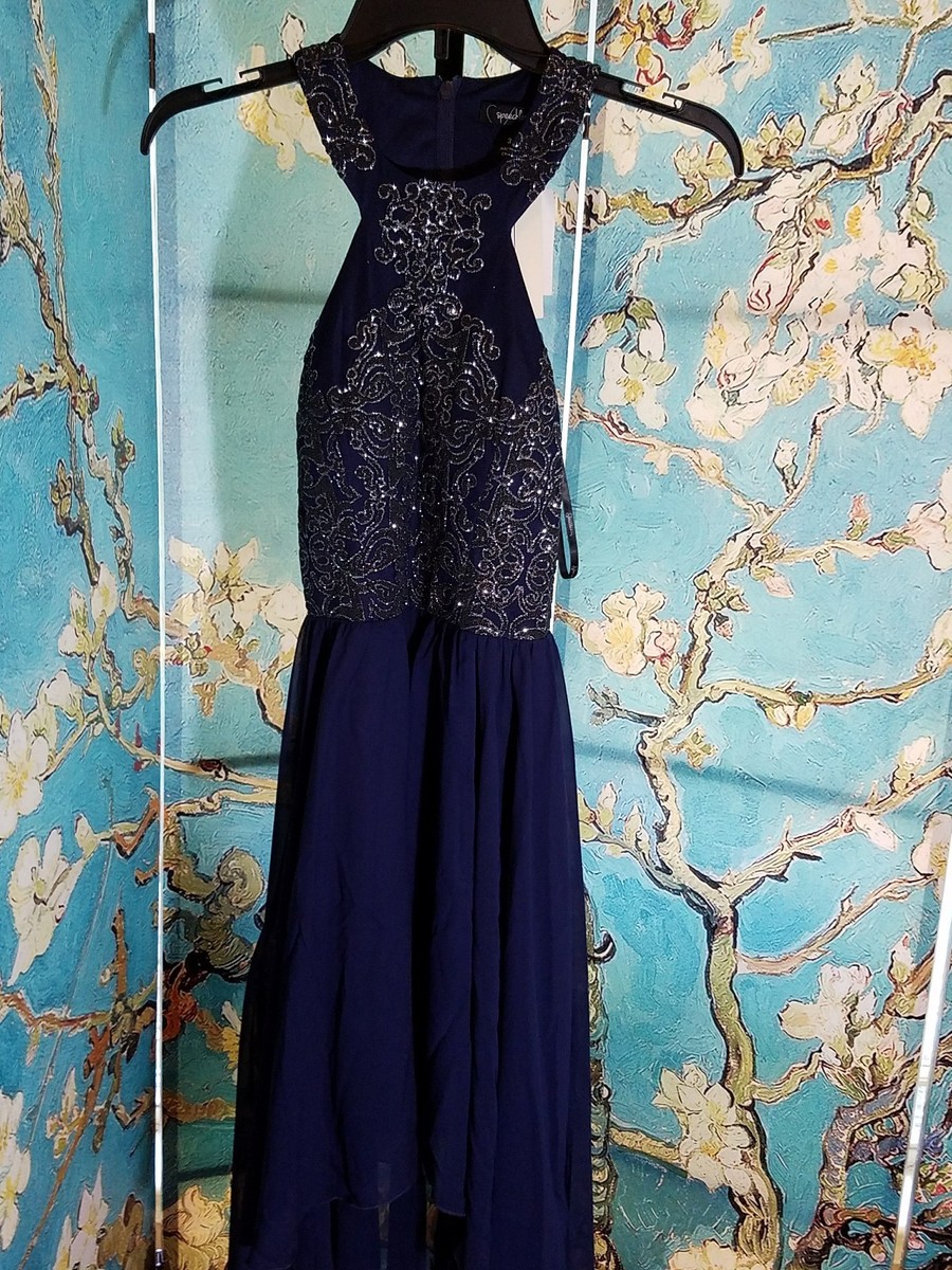 NWT Speechless Junior Embellished High Low Halter Dress Size 3, Retail $128.00 NWT Speechless Junior Embellished High Low Halter Dress Size 3, Retail $128.00