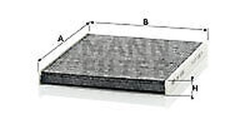 CUK 2026 Mann-Filter Filter, Luft Cicjout FüR Abarth, Chrysler, Fiat, Ford,-image