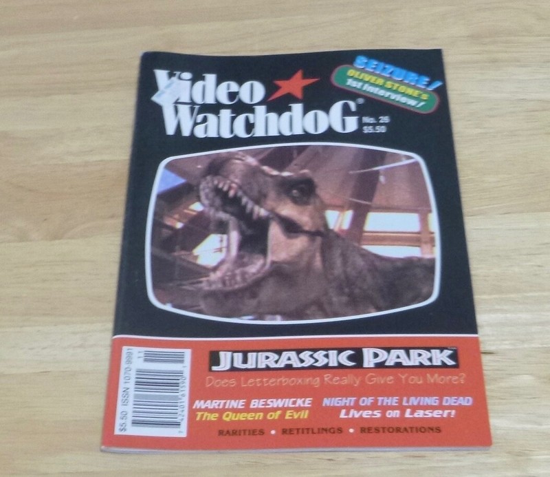 Video Watchdog # 26 Jurassic Park Cover , Martine Beswicke  - Back Cover