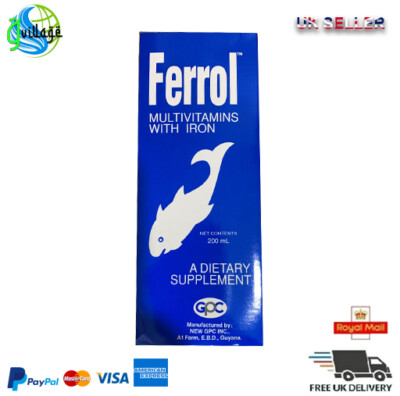3 X Ferrol Multivitamines With Iron A Dietary Supplement 200ml