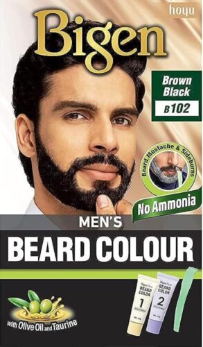 Bigen Men's Beard Colour Brown Black B102 - Picture 1 of 2