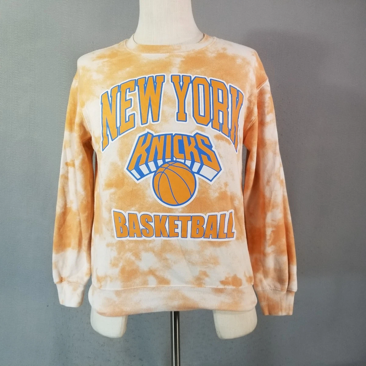 New York Knicks sweater sweatshirt adult men small orange white