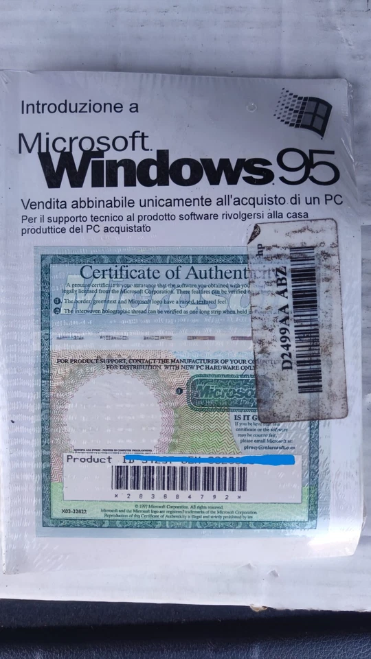 Microsoft Windows 95 licenza originale cd sigillato - Immagine 2 di 2