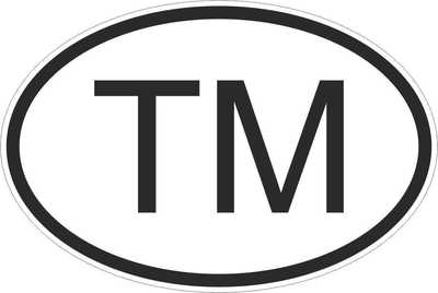 OVAL aufkleber kennzeichen sticker auto flagge turkmenistan turkmenische TM