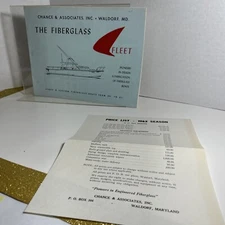 1960 Chance & Associates, Inc - - The Fiberglass Fleet Price List & Spec Sheets