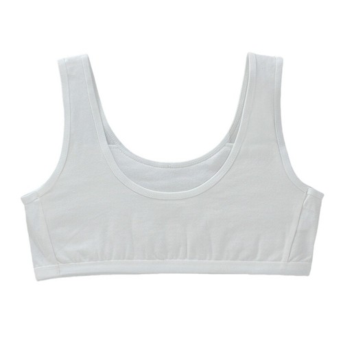4 Pack Girls Cotton Sports Bras Kids Soft Training Crop Top Underwear Mix Colour - Picture 2 of 13