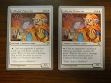 MTG Unhinged Collector Protector x2 White Rare (#7) Unplayed Excellent - NM