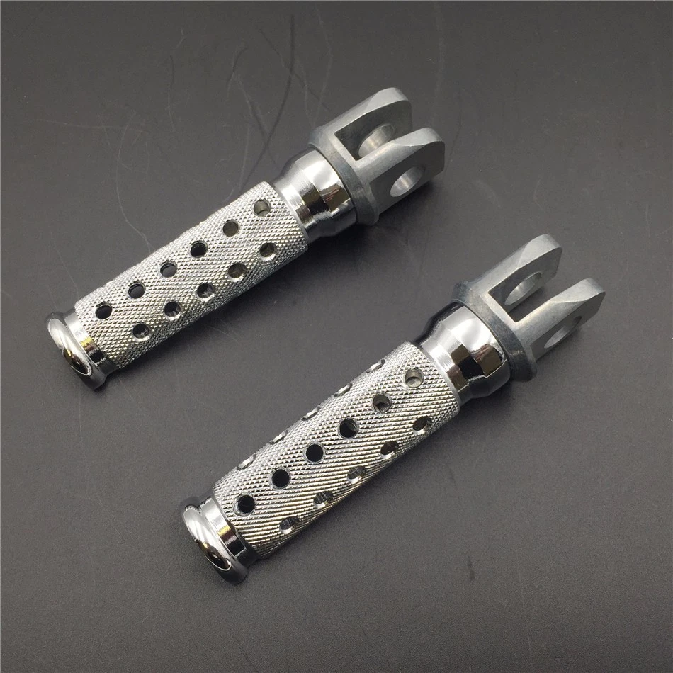 Silver Front Foot Pegs For Kawasaki EX250 EX500 Ninja ZX6 D/E/R ZX750 Ninja - Image 2 of 4