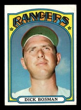 Dick Bosman 1972 Topps #365 Texas Rangers Ex