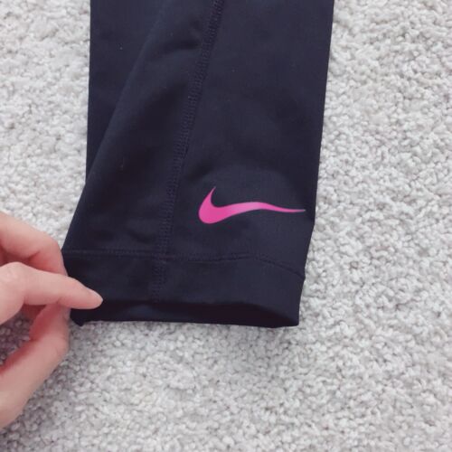 Nike Pro Black Pink Capri Ankle Pants Leggings Activewear Gym S Small - Picture 5 of 5