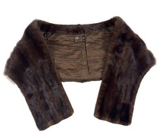 Vtg Cornelius Fur Shawl Womens One Size Brown Wrap Stole Neck Warmer Collar