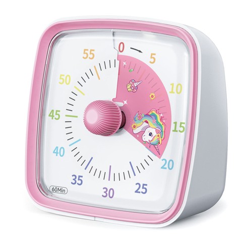 60 Minutes Visual Analog Timer Countdown Clock Times Management Kids Adult Tools - Picture 5 of 17
