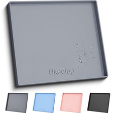 Extra Thick Silicone Mat Waterproof with Raised Edge 22" x 19", Under Sink Ma...