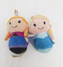 Lot 2 Hallmark Itty Bittys Bitty Disney Frozen Elsa and Ana Plush Stuffed Toy