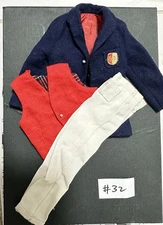 Vintage Barbie 1960s Ken OUTFIT Jacket Pants Vest  #1411 Victory Dance