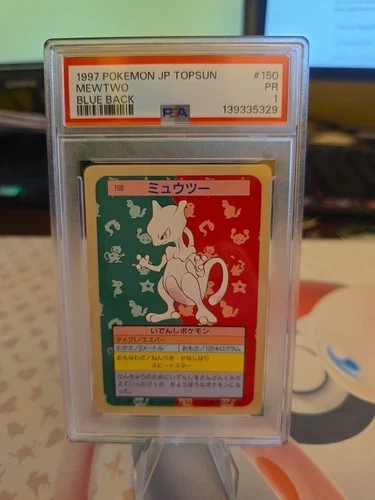 Pokemon Topsun Mewtwo Blue Back Japanese #150 PSA 1