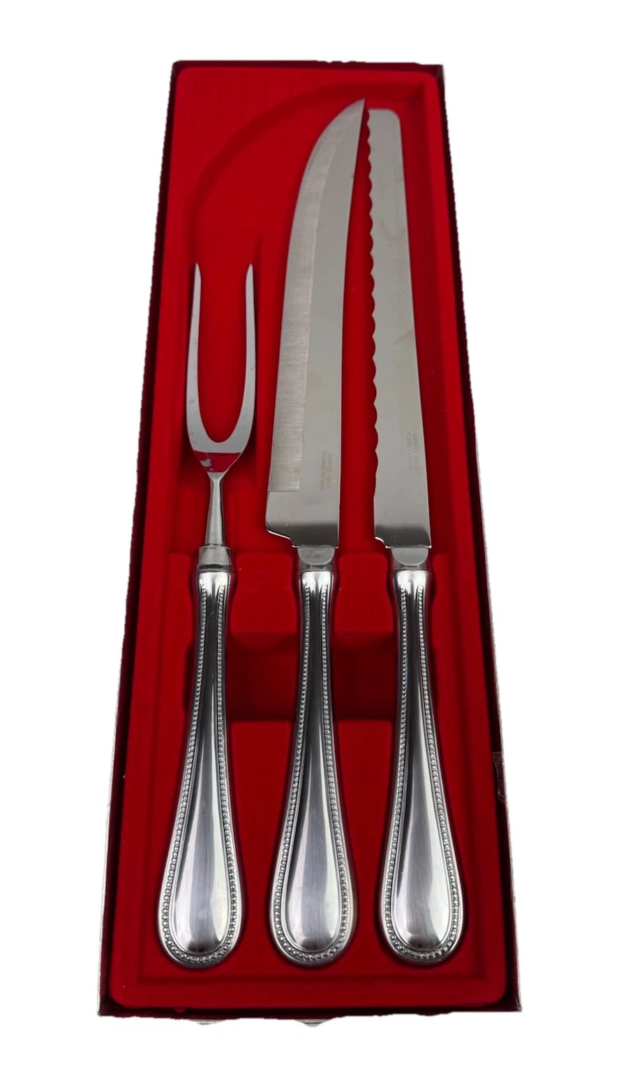 VTG Carvel Hall 3-Piece Stainless Steel Carving Set :Carving Knife, Serrated