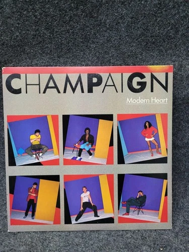 Vintage Champaign Modern Heart Vinyl Record 1983 Columbia R&B Soul LP Album