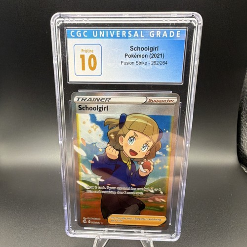 CGC 10 Schoolgirl Full Art 262/264 Fusion Strike Ultra Rare Holo Pokémon Card