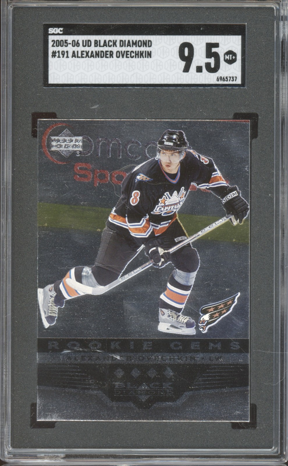 2005 Upper Deck Black Diamond #191 Alexander Ovechkin RC Rookie Mint+ SGC 9.5