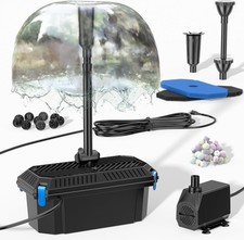 Pond Filter W/ Fountain Pump Kits 660GPH Koi Pond Filter W/ 40W Pond Pumps