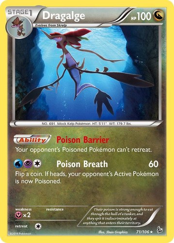 Dragalge #71/106 Xy - Flashfire Pokemon TCG MP
