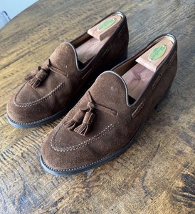 Pakerson Old Money Tassel Loafers 11 Suede Italian Preppy Dark Academia Brown Brown Suede Tassel Loafers | eBay main image 4