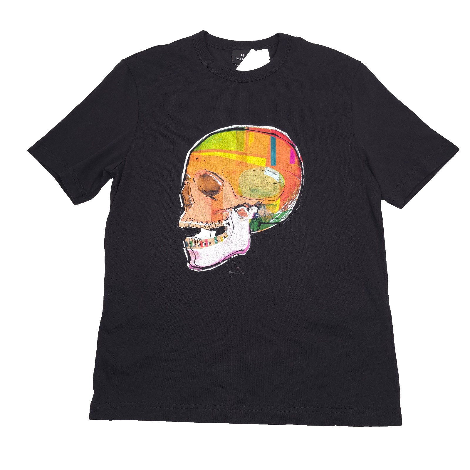 PS Paul Smith T-Shirt Mens Small S Black Colorful Skull Graphic Crew Tee NWT 11390₽