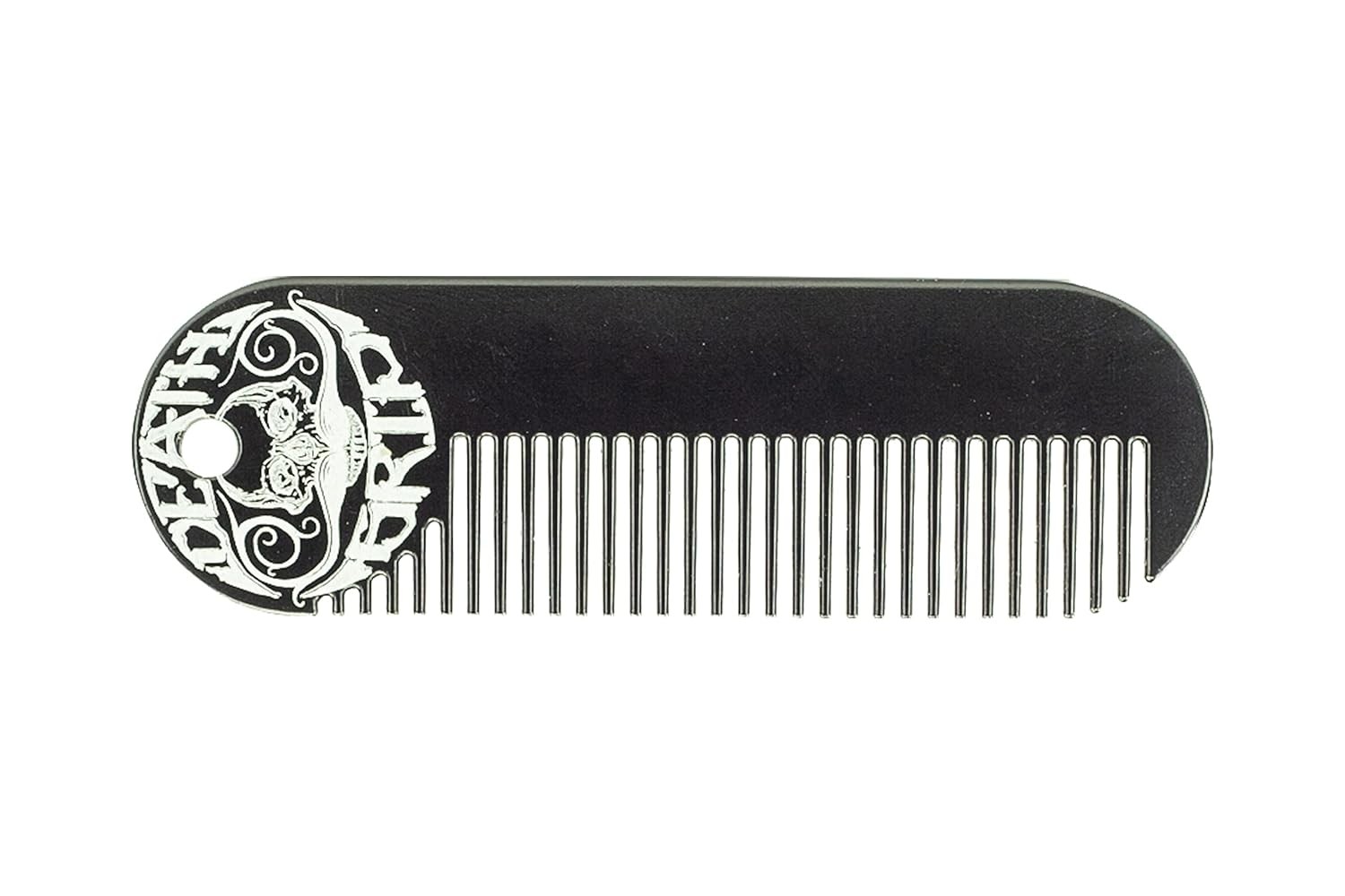 Mustache & Beard Comb Or Fine Tooth Moustache Pocket Metal Powder Small 