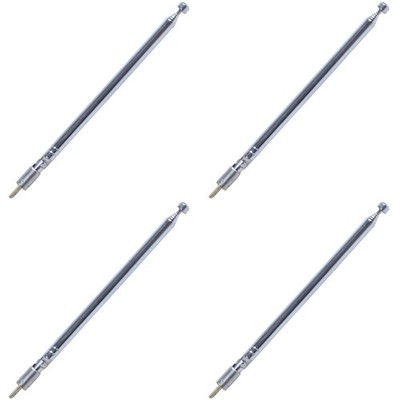 4X Replacement 49cm 19.3Inch 6 Sections Telescopic Antenna Aerial for Radio6980