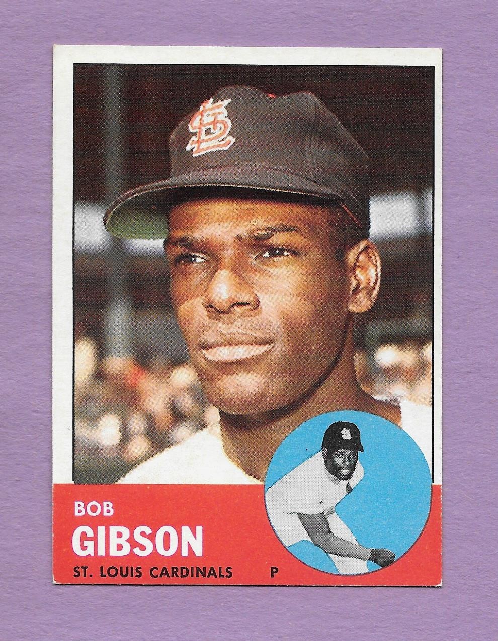 1963 Topps #415 Bob Gibson HOF St. Louis Cardinals EXMT $200