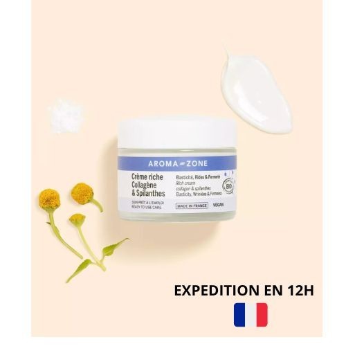 Crème Collagène Spilanthes Aroma Zone soin anti-âge bio vegan 50ml