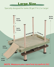 Turtle Basking Dock Ramp Floating Reptile Platform Aquatic Turtles in 30 Gallon