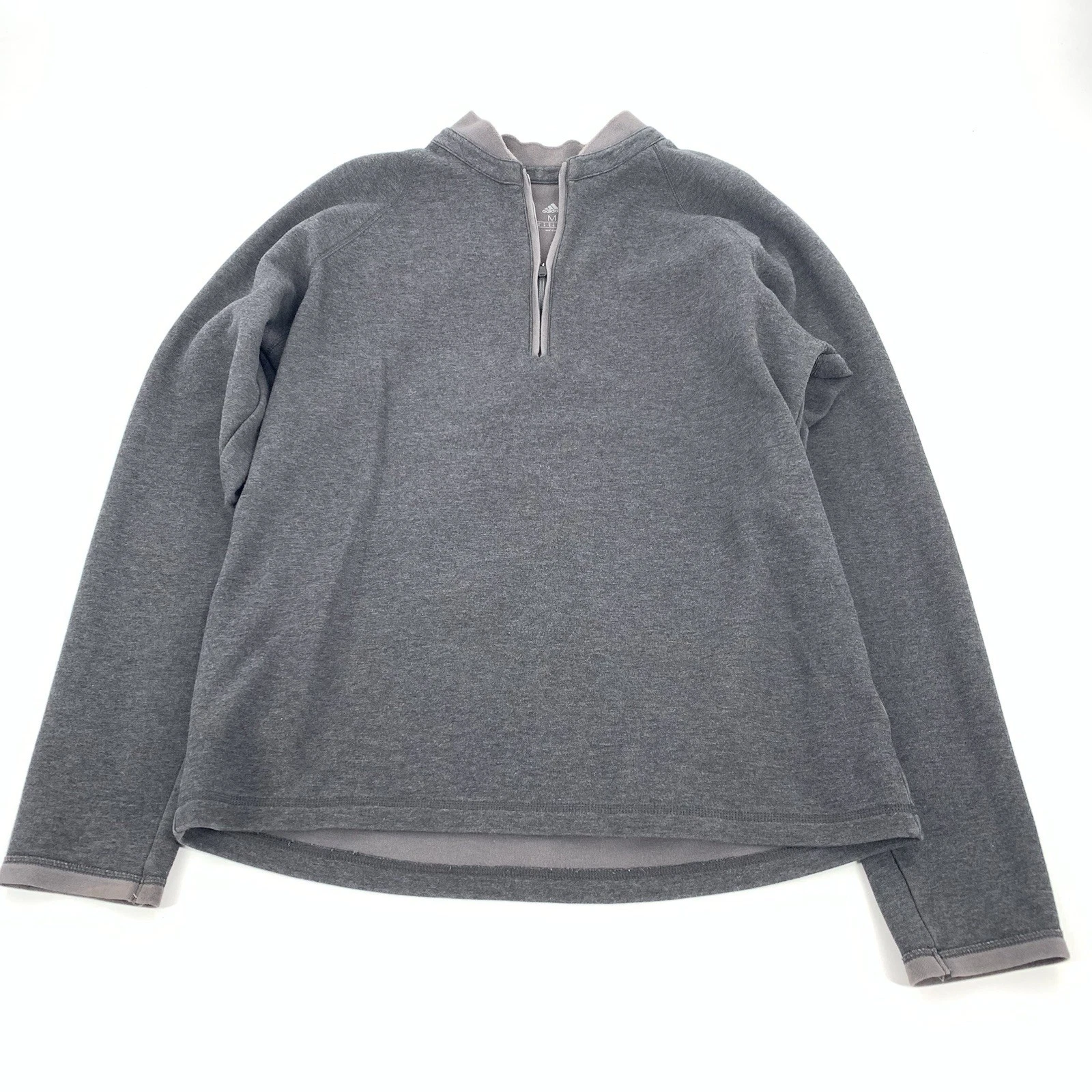 Adidas Performance Adi Club Quarter Zip Pullover Size Medium Mens Dark Gray Knit