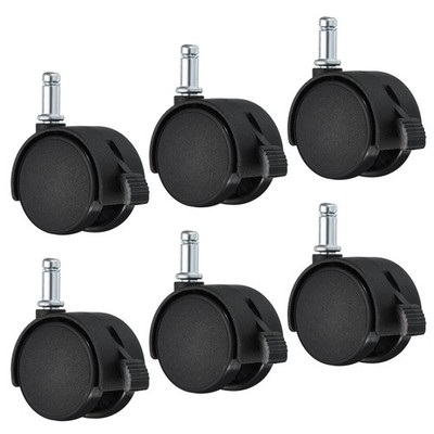 1.6'' Swivel Wheels 6pcs Nylon Elastic Circle Swivel Leg Wheels