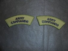 NEW Pair British Army Commando Shoulder Titles / Badges / Patches