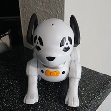 Electronic Interactive Robotic Dog Toy White Black Fun Smart Pet Play Companion