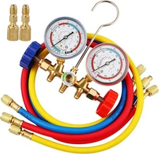 R410A Manifold Gauge Set, 3 Way AC Diagnostic Manifold Gauge Set for R410A R22 R