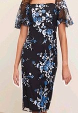 Lipsy Multi Premium Sequin Embroidered Knee Length Special Occ Dress Size 8