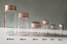 35pcs 10ml Vial nice 22 50mm clear Glass Bottles  Aluminum cap in high quality