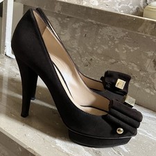 Elisabetta Franchi - EU/37 - Scarpe con tacco open toe in scamosciato marrone