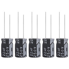 22Uf 250V 10X17Mm Electrolytic Capacitor 22 UF MFD 250 Volt 0.39X0.67In Aluminum