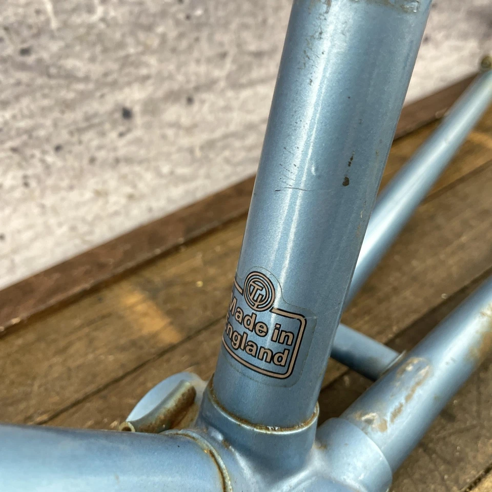 Cuadro de bicicleta vintage Raleigh Record Ace Mixte 49 cm acero con orugas England Road 126 Foto 4 de 4