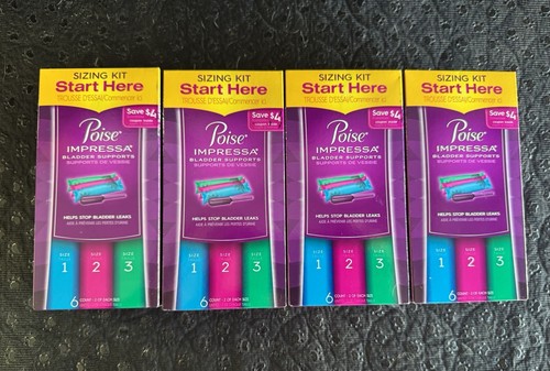 Poise Impressa Blasenstützen Größenset 6ct Größen 1,2,3 2020 versiegelte Box Posten 4