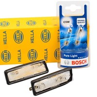 2X Hella 2KA004331031 Kennzeichenleuchte + GlüHlampen FüR BMW 3Er 5Er 6Er 7Er