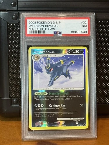2008 DIAMOND & PEARL MAJESTIC DAWN #32 UMBREON-REVERSE FOIL PSA 7 *New Cert*