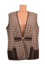 Trefriw Woollen Mills Ltd Gwydir Garments Wool Woven in Wales Vest Gilet Size 20