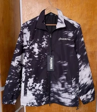 NWT Pleasures Now Hyde Track Jacket Black Static Size Small Streetwear Skate