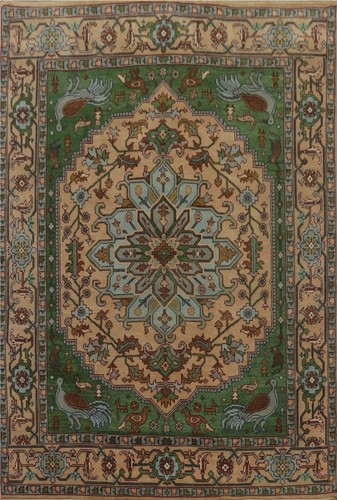 Handmade Traditional Wool Carpet Animals Pictorial Pattern Ziegler Area Rug 8x10 - Picture 1 of 14