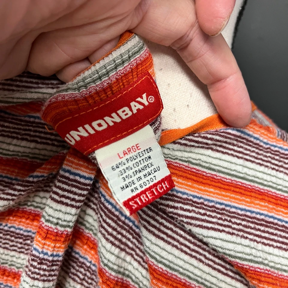 Camiseta a rayas cuello redondo corte relajado corte elástico años 90 años 2000 vintage para mujer Foto 4 de 4